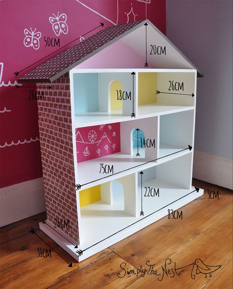 Homemade Barbie House, Barbie House Furniture, Diy Barbie House, Girls Dollhouse, Diy Barbie Furniture, Doll House Plans, Cardboard House, Barbie Doll House, Wooden Dollhouse