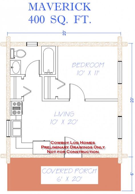 400 Sq FT Floor Plans | Ponderosa Plan 1,248 Sq. Ft. 400 Sq Ft House, Log Cabin Plans, Guest House Plans, Small Floor Plans, Cabin Floor, Plans Architecture, Cabin Floor Plans, Small House Floor Plans, Apartment Floor Plans