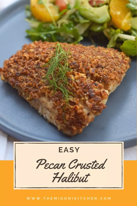 Pecan Crusted Halibut, Best Halibut Recipes, Crispy Fried Fish, Crusted Halibut, Halibut Recipes, Fennel Salad, How To Cook Fish, Fish Dinner, Quick Weeknight Meals