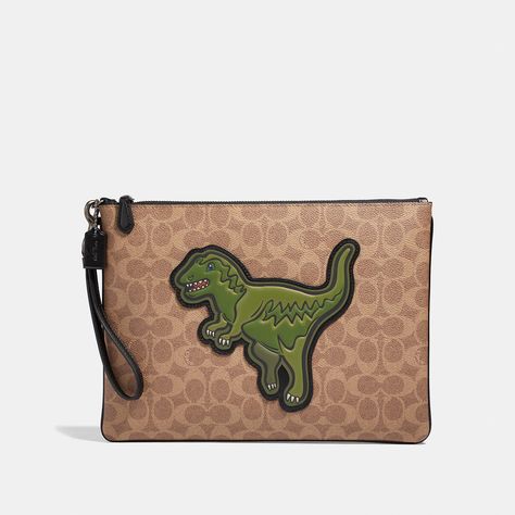 Coach Pouch, Mens Pouch, Coach Shop, Horse Carriage, Coach Men, Wristlet Purse, Coach Wallet, Signature Canvas, Tag Design