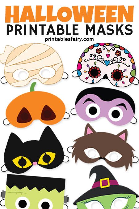 Printable Halloween Masks For Kids, Halloween Masks For Kids, Halloween Mask Craft, Halloween Masks Kids, Halloween Kita, Printable Halloween Masks, Halloween Makeup For Kids, Diy Halloween Masks, Masks Kids