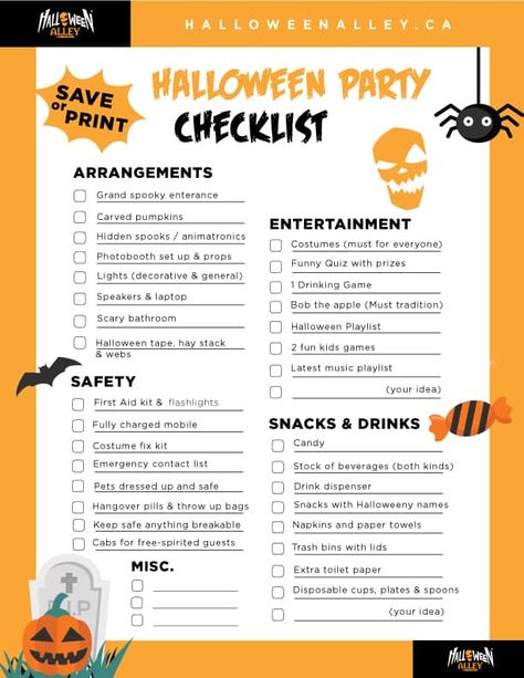 Party Food List Template, Halloween Party List, Party Food List, Celtic Club, Planners Ideas, Halloween Party Planning, Dinner Planner, Halloween Planner, Perfect Halloween Party