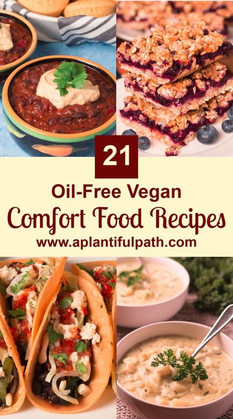 Vegan Comfort Food Recipes, Starch Solution Recipes, Fat Free Vegan, Oil Free Vegan Recipes, Plantbased Recipes, Plant Based Diet Recipes, Wfpb Recipes, Vegan Chili, Comfort Food Recipes