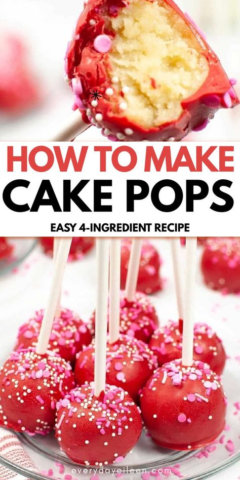 Vanilla Cake Pop Recipe, Pumpkin Cake Easy, Starbucks Cake Pops, Cake Pop Recipe Easy, Make Cake Pops, Cake Pop Tutorial, Starbucks Cake, Dessert Treats, 4 Ingredient Recipes