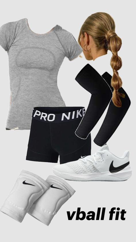 Volleyball Outfit Ideas, What To Wear With Nike Pros, Volleyball Outfit, Fit Checks, Sports Clothes, Best Friend Outfits, Volleyball Outfits, Cute Lazy Outfits, Skin Care Items