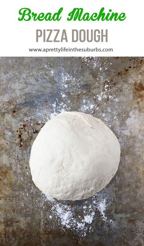 This Bread Machine Pizza Dough recipe is my go-to pizza dough recipe!  It's easy to make, and so delicious! Pizza Dough Recipe Bread Machine, No Yeast Pizza Dough Recipe, Pizza Dough Recipe No Yeast, Dough Recipe No Yeast, Yeast Pizza Dough Recipe, Quick Pizza Dough Recipe, Bread Machine Pizza Dough Recipe, Bread Maker Pizza Dough, Quick Easy Pizza Dough