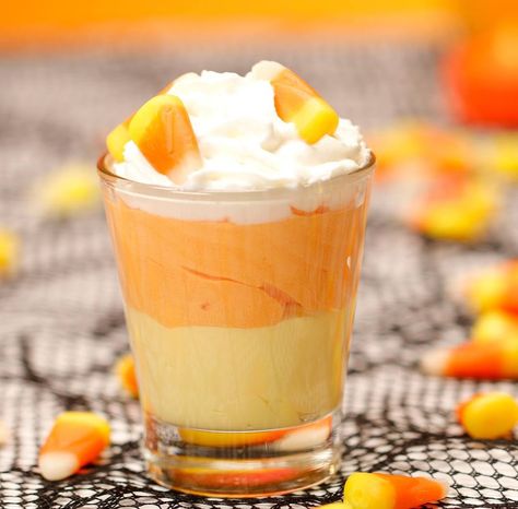 Candy Corn Pudding Shots | By Tasty | Facebook Halloween Pudding Shots, Halloween Pudding, How To Make Candy, Pudding Shots, Ideas Lunch, Corn Pudding, Shot Recipes, Recipe Videos, Candy Making