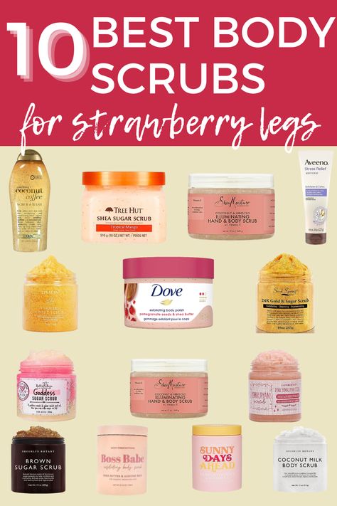 The 10 best body scrubs that are perfect for exfoliating away your dead skin revealing the smooth glowing skin you never knew you had! These 10 best body scrub products are loved by women worldwide! These best exfoliating leg scrubs include drugstore picks and are great for dry skin too. We're sure you'll find the very best exfoliating body scrub for yourself right here so you can upgrade your shower routine. Best Body Scrubs For Black Women, Best Body Scrubs For Women, Best Body Scrub For Glowing Skin, Scrub For Strawberry Skin, Best Exfoliating Body Scrub, Exfoliate Body Scrub, Fragrance Combos, Body Exfoliating Scrub, Feminine Era