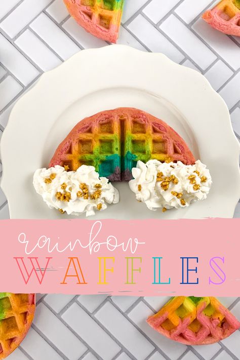 Colorful Rainbow Waffles Recipe Edible Sugar Cookie Dough, Sugar Cookie Dough Recipe, Easy Delicious Cakes, Colorful Breakfast, Rainbow Waffles, Mint Chocolate Chip Cookies, Waffles Recipe, Chocolate Chip Cookie Cake, Edible Cookies