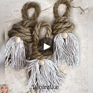 Rope Gnomes, Playlist Art, Hanging Crafts, Rope Wall, Rope Diy, The Playlist, Coastal Christmas Decor, Craft Christmas, 2024 Ideas