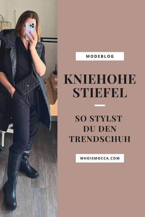 Heute erfährst du am Fashionblog alles über kniehohe Stiefel. Meine liebsten Outfits mit Stiefel und die sch�önsten Kombinationen habe ich für dich zusammengetragen. www.whoismocca.com. Outfit Trends, Fashion Blogger, Blogger, Fan, Fashion Trends, Quick Saves