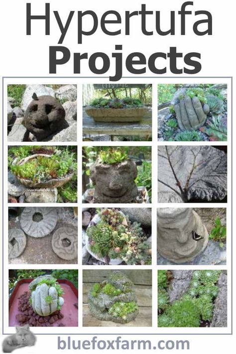 Hypertufa Projects, Concrete Plant Pots, Unique Garden Art, Cement Garden, Garden Rustic, Upcycle Garden, Cement Diy, Concrete Diy Projects, Outdoor Crafts