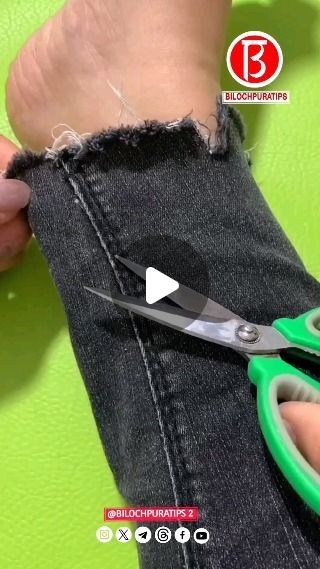 Adding Length To Jeans, Needle Threading Hacks, How To Cut Pants, How To Sew Jeans, How To Cut Jeans That Are Too Long, Sewing Hacks Jeans, Sewing Hacks Alterations, Jeans Are Too Long, Altering Pants