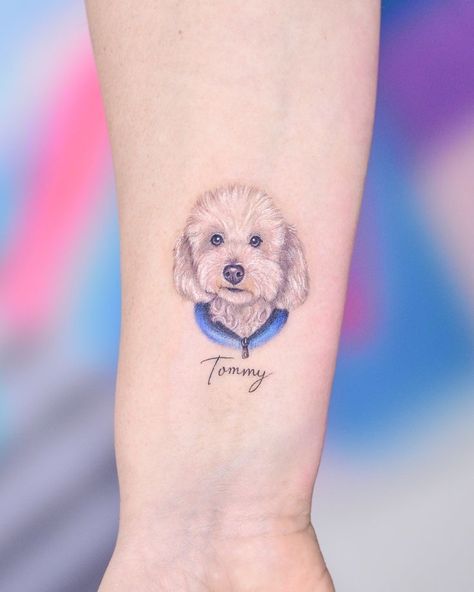 Cockapoo Tattoo Ideas, Cockapoo Tattoos, Maltipoo Tattoo Ideas, Poodle Outline Tattoo, Cavapoo Tattoo, Maltipoo Tattoo, Bichon Tattoo, Cockapoo Tattoo, Poodle Dog Tattoo