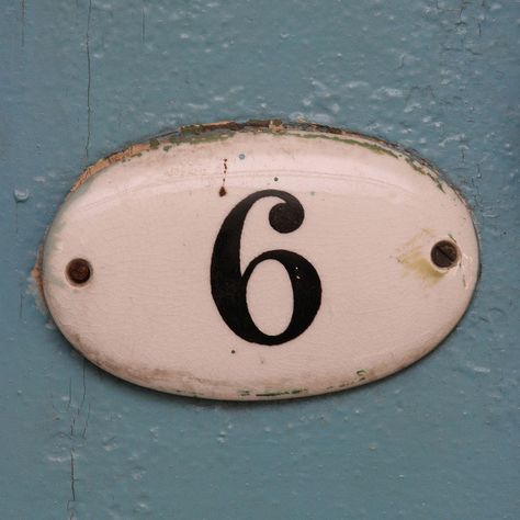 6 by Leo Reynolds, via Flickr 6 Aesthetic Number, Aesthetic Numbers, Numbers Typography, Wreath Clip Art, 6 Number, Custom House Numbers, Old Letters, Craft Images, Porcelain Signs