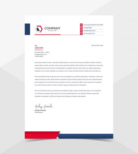 Professional and modern corporate letter... | Premium Vector #Freepik #vector #business #template #letterhead #stationery Letter Heads Design Creative, Letterhead Ideas, Geometric Logotype, Letter Heads, Company Letterhead Template, Medical Business Card, Prescription Pad, Business Letterhead, Book Cover Design Template