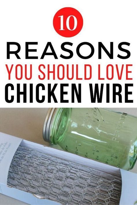 Chicken wire is cheap so versatile which is why we love these 10 creative ways you can use it for crafts garden art, jewelry holder, home decor ideas and use in cabinet upcycles for a farmhouse makeover. #diy #chickenwire #chickenwirecrafts Wire Craft Ideas, Chicken Wire Display, Chicken Wire Projects, Chicken Wire Diy, Chicken Wire Sculpture, Chicken Wire Art, Chicken Wire Crafts, Farmhouse Makeover, Small Space Inspiration