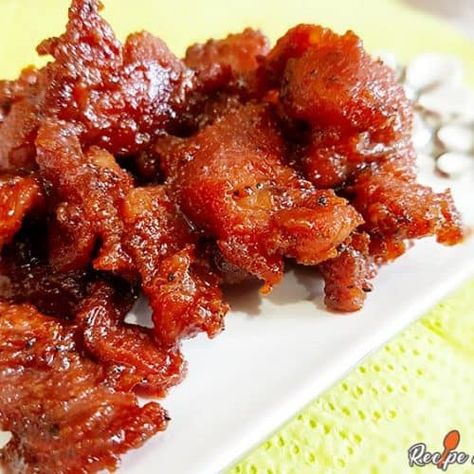 Pork Tocino Recipe, Filipino Candy, Guamanian Food, Kaldereta Recipe, Tocino Recipe, Filipino Ulam, Filipino Meals, Pork Tocino, Chicken Tocino