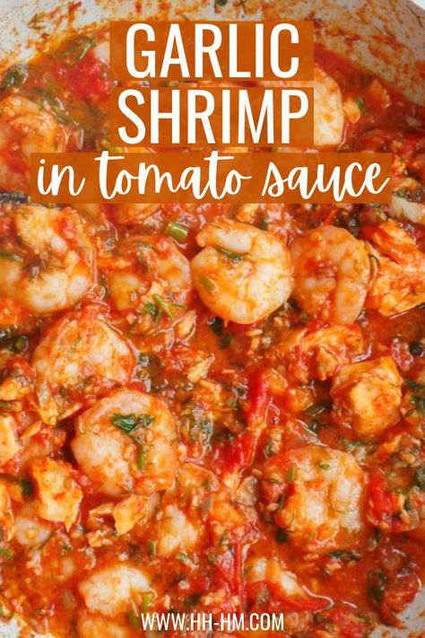 Garlic Tomato Shrimp, Shrimp And Tomato Sauce Recipes, Quick Shrimp Recipes Healthy, Baked Shrimp In Tomato Sauce, Shrimp Recipes Tomato Sauce, Chicken And Shrimp Pasta Red Sauce, Shrimp Recipes With Tomatoes, Garlic Shrimp In Tomato Sauce, Shrimp Pasta With Tomato Sauce