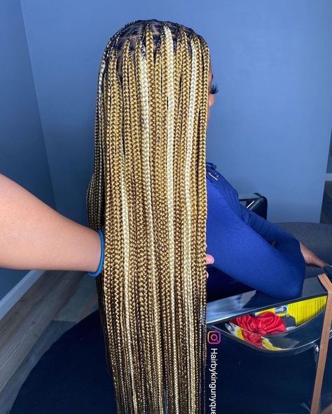 New look got ‘em panicking Honey Blonde Hair On Black Women Braids, Color 27 Knotless Braids, Brown And Blonde Knotless Braids, 27 And 613 Knotless Braids, Blonde Peekaboo Braids, Brown And Blonde Box Braids, Honey Blonde Box Braids, Black And Blonde Braids, Peekaboo Locs