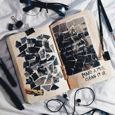 Wreck This Journal Cover, Kunstjournal Inspiration, 심플한 그림, Art Journal Cover, Wreck This Journal, Bullet Journal Aesthetic, Diary Ideas, Bullet Journal Writing, Bullet Journal Art