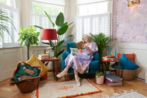 Fearne Cotton spills her vintage interior design secrets to success | Metro News Charity Pictures, Create A Reading Nook, Cosy Reading Corner, Interior Design Secrets, A Reading Nook, Cork Wood, Fearne Cotton, Handmade Ottomans, Cotton House