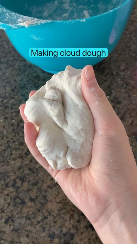 Making cloud dough in 2022 | Cloud dough, Cloud dough recipes, How to make dough Moon Dough, Cloud Dough Recipes, How To Make Clouds, Easy Slime Recipe, How To Make Dough, Diy Slime Recipe, Diy Clouds, Cloud Dough, Dough Recipes