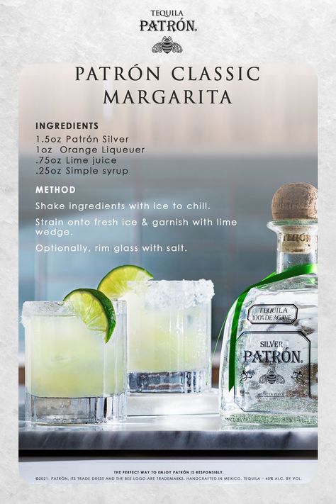 Make your at
home Cinco de Mayo
celebration simply perfect with these
delicious, easy to make Patrón
margarita recipes. It
isn't a #SimplyPerfect margarita
without Patrón. Patron Margarita Recipe, Patron Margarita, Tequila Cocktail Recipes, Tequila Drinks Recipes, Alcoholic Punch Recipes, Cinco De Mayo Celebration, Margarita Ingredients, Iced Drinks Recipes, Perfect Margarita