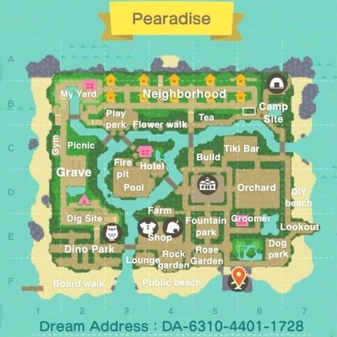 Acnh Neighborhoods Layouts Dream Address, Animal Crossing Maps Layout, Acnh Organized Island Map, Camp Site Animal Crossing New Horizon, Acnh Neighborhood Layout Map, Acnh Island Designs Neighborhood, Acnh Villagers Homes Layout Map, Acnh Neighborhood Layout Designs, Acnh Island Design Ideas Map