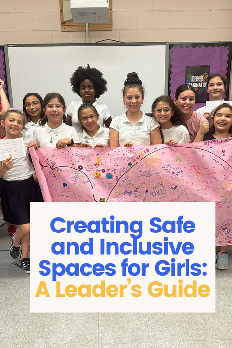 As a leader, creating safe and inclusive spaces is essential for empowering girls. Learn the best practices for fostering environments where girls feel supported, respected, and free to grow. A must-read for empowerment coaches and mentors! Empowerment Activities, Student Leadership, Mentor Program, Empowering Girls, Girl Empowerment, Female Empowerment, Best Practices, Women Empowerment, To Grow