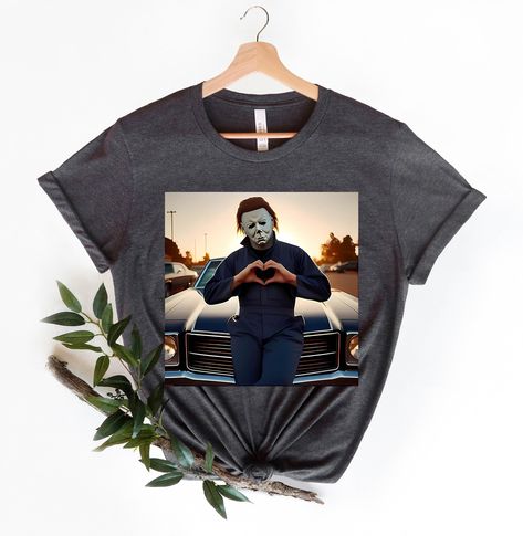 Michael Myers Heart Hands Shirt, Friday The 13th Movie Shirt, 90s Horror Movie Shirt, Halloween Shirt,  Horror Movie Shirt, Horror Night Tee 90s Horror Movies, Scary Movie Shirts, 90s Horror, Film Character, Number Fonts, Horror Movie Shirts, Movie Gift, Creative Fonts, Scary Movie