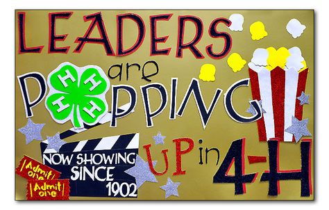 leaders are popping up in 4-H 4-h Poster Ideas, Agriculture Education Classroom, 4h Fair, 4 H Clover, 4 H Club, Fair Theme, Posters Ideas, Create A Banner, Fair Projects