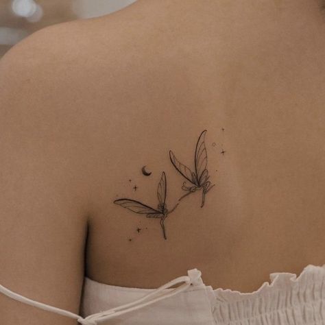 Dragonfly Back Tattoo, Small Fairy Tattoos, Small Rib Tattoos, Basic Tattoos, Bookish Tattoos, The Best Tattoos, Self Love Tattoo, Fairy Tattoo Designs, Small Pretty Tattoos