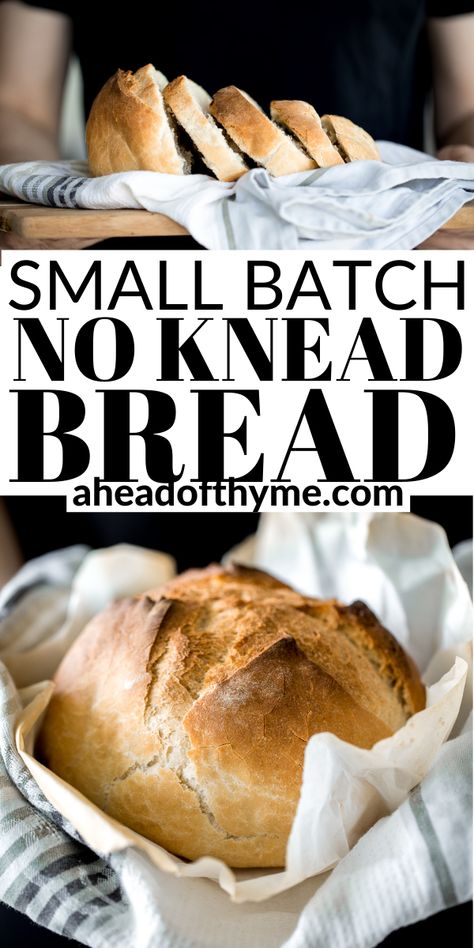 Bread For Beginners, Teens Hairstyles, Small Batch Baking, Dutch Oven Bread, Knead Bread, No Knead Bread, No Knead, Hairstyles Short Hair, Cooking For One