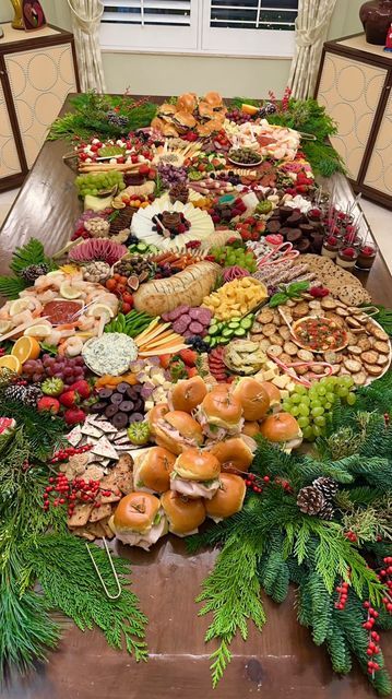 Kamper’s Kitchen on Instagram: "⁣Holiday happy hour 🍷⠀ ⠀ ⠀ ⠀ ⠀ #kamperskitchen #grazingtable #happyhour #cocktailparty #cheese #cheeseboard #boatparade #snacks #food #christmas #merrychristmas #holiday #happyholidays" Finger Food Display, Christmas Snack Table, Christmas Food Table, Holiday Happy Hour, Merry Chrysler, Christmas Party Table, Christmas Snack, Food Christmas, Easy Brunch Recipes