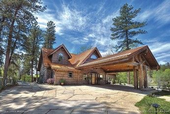 montana log homes | trees and see in their fallen trunks possibilities for designing homes ... Carport Addition, River Ideas, Carport Plans, Pergola Carport, Car Port, Building A Porch, Carport Garage, Carport Designs, Cottage Exterior