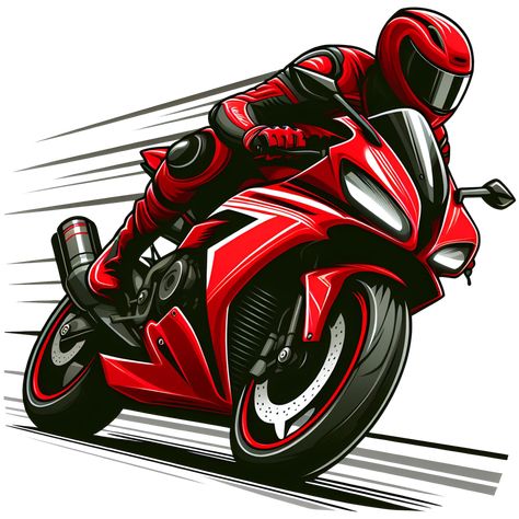 AI generated red sport motorcycle rider in cartoon style on transparent background Motorcycle Sticker Design Ideas, Motorcycle Pfp, Motorcycle Png, Motorcycle Artwork, Red Motorcycle, Motorcycle Aesthetic, Sport Motorcycle, Motorcycle Riders, Cityscape Photos