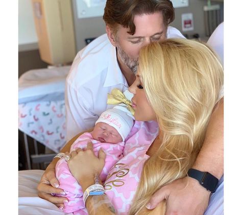 Gretchen Rossi Shares the First Photos of Newborn Daughter Skylar: 'Our Perfect Little Miracle' Vasectomy Reversal, Gretchen Rossi, Newborn Daughter, Skylar Grey, Cesarean Section, Real Housewives Of Orange County, Good Lord, Precious Gift, Romantic Photos