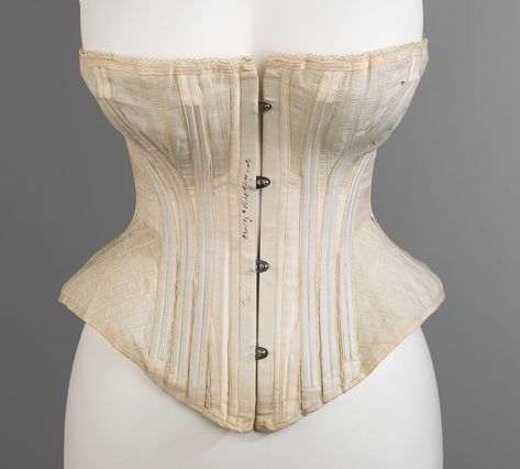 Crotty & Richards | Corset | American | The Metropolitan Museum of Art Victorian Corset, Clothing And Textile, Costume Institute, Costume Collection, Historical Clothing, Historical Fashion, Corsets, Metropolitan Museum, Petticoat