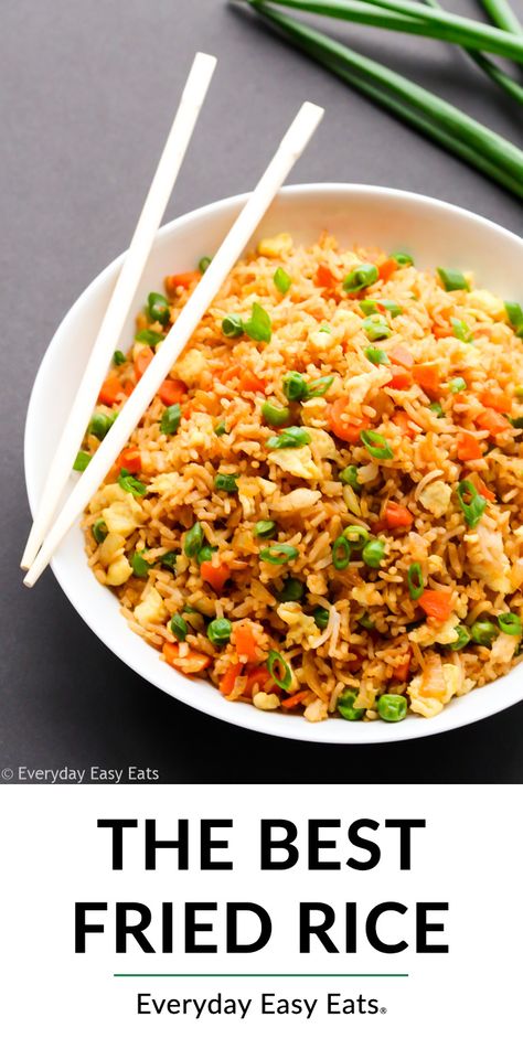 Easy Chinese Fried Rice, Chinese Fried Rice Recipe, The Best Fried Rice, Best Fried Rice, Chinese Fried Rice, Chicken Fried Rice Easy, Egg Rice, Asian Dinner, Fried Rice Recipe Easy