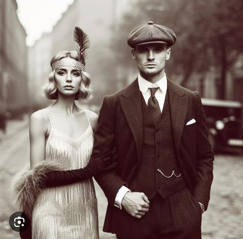 Great Gatsby Couple Outfits, 1920s Gatsby Outfit, 1920s Couple Costume, 1920 Party Outfit, 1920 Halloween Costumes, Gatsby Hairstyles For Long Hair, 1920s Outfit Ideas, 1920 Party, 1920s Outfit