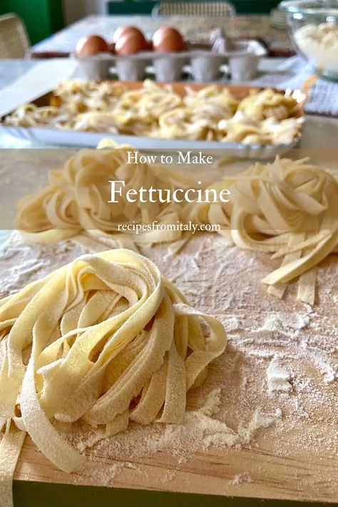 Homemade Fettucini Noodles Recipes, How To Make Fettuccine Noodles, Wide Pasta Noodles, Fresh Spaghetti Noodles, Fresh Fettuccine Recipes, Fettuccini Noodles Homemade, Fettucine Pasta Recipes, Fettuccine Noodles Recipes, Fettucini Pasta Recipes Noodles