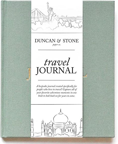 Travel Journal by Duncan & Stone - Sage Green | Travel Planner for Best Friend Gift | Vacation Scrapbook and Photo Album | Congratulations Present for College Graduation or Wedding | Adventure Book for Couples or Boyfriend | World Trip Notebook for Women or Men Traveler #traveljournal #travel #travelneeds #travelgifts #vacation #cruise #worldtrip Graduation Journal, Summer Vacation Essentials, Best Travel Journals, Anniversary Journal, Bucket List Journal, Adventure Journal, Vacation Essentials, Vacation Scrapbook, Keepsake Journal