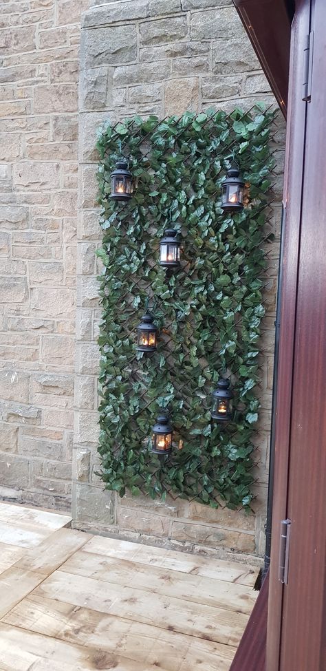 Fake Trellis Ideas, Faux Trellis Wall, Porch Trellis, Ivy Flower, Brick Archway, Indoor Trellis, Vine Trellis, Artificial Green Wall, Wall Trellis