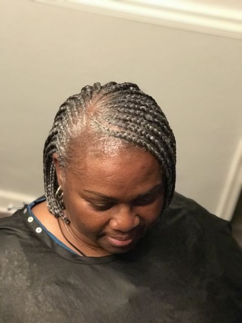 Granny Braids Hairstyle, Braids Older Women, Hairstyles For Grandmas, Braided Hairstyles Older Black Women, Cornrow Hairstyles For Older Black Women, Granny Hairstyles Black Women, Braids Older Women Black, Older Black Woman Hairstyle, Grandma Hairstyles