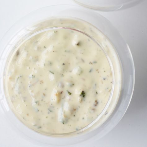 This quick take on a classic French aioli gets fantastic flavor from capers, tarragon and lemon juice. Easy French Recipes, Chicken Liver Pate, Aioli Recipe, Gross Food, Gourmet Meals, Savory Dishes, Cooking For Beginners, French Cooking, Aioli