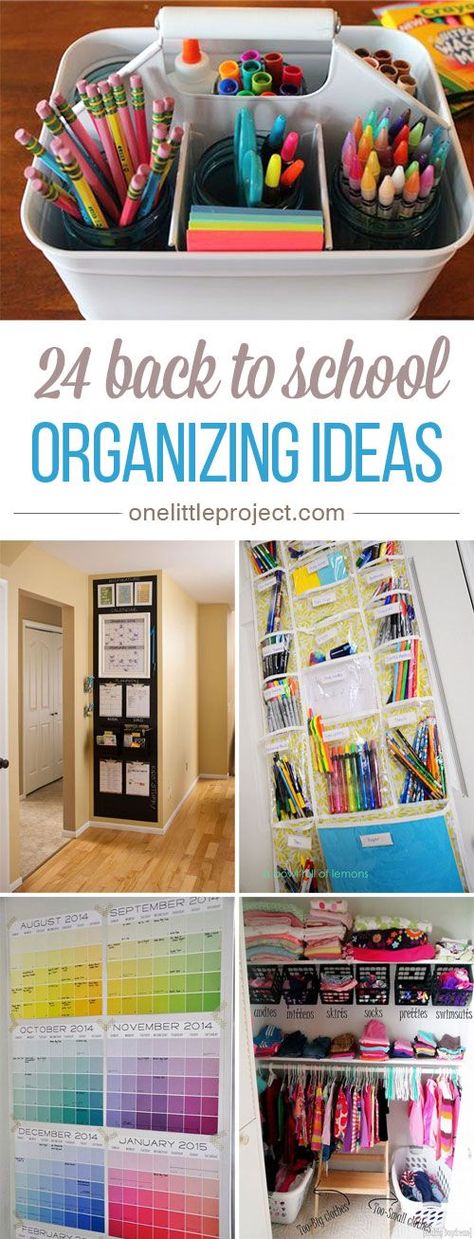 These back to school organization ideas make the perfectionist in me so happy! There are so many AWESOME ideas for school stuff - I wish I was this organized! School Supply Caddy Ideas, Caddy Organization Ideas, School Organization Ideas, Homework Station, Back To School Organization, Shoe Wall, Girls Closet, Top Pic, Organisation Hacks