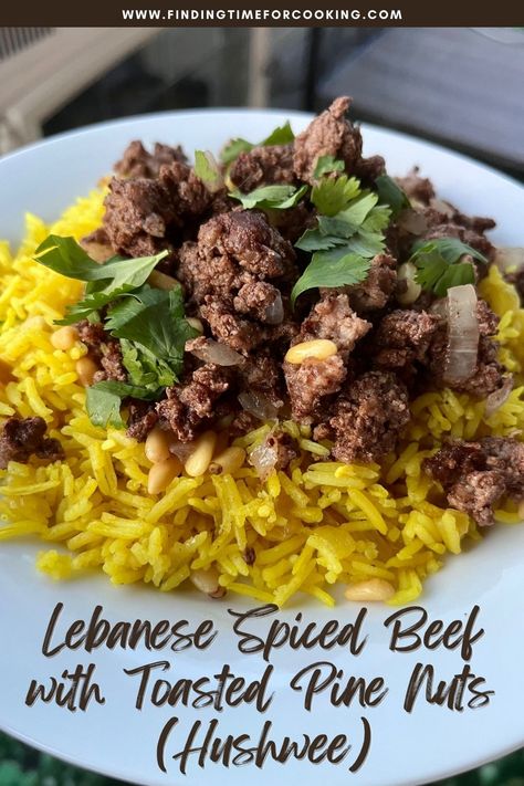 Beef Middle Eastern Recipe, Middle Eastern Beef Recipes, Indian Ground Beef Recipes, Lebanese Beef Recipes, Hushwee Recipe, Saudi Arabia Recipes, Arabic Ground Beef Recipes, Middle Eastern Ground Beef Recipes, Sfiha Recipe