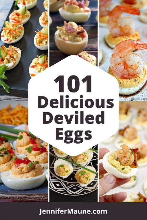 I'm sharing 101 delicious recipes for everyone's favorite appetizer.. deviled eggs! From shrimp topped to bacon topped, buffalo chicken to spicy versions and everything in between you're bound to find a new favorite here! deviled eggs. deviled eggs recipe best. deviled eggs recipe. deviled eggs recipe best easy. deviled eggs with bacon. deviled eggs no mayo. Deviled Eggs Recipe Best Easy, Deviled Eggs No Mayo, Deviled Eggs Recipe Best, Best Deviled Eggs Recipe, Chicken Deviled Eggs, Deviled Eggs With Bacon, Deviled Egg Recipes, Easy Deviled Eggs, Eggs Deviled