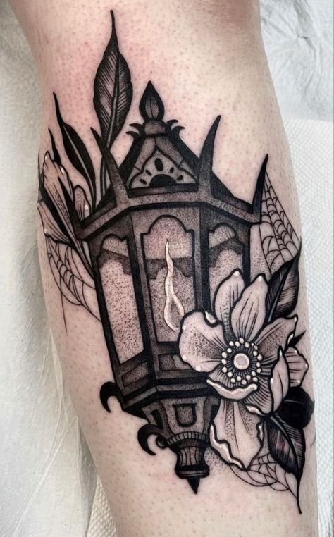 Lantern Tattoo, Occult Tattoo, Black Lantern, Dot Work Tattoo, White Tattoo, S Tattoo, Blackwork Tattoo, Creative Tattoos, Tattoo Styles